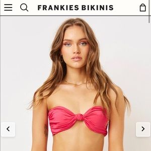 Frankies Bikinis Carrie Bandeau Bikini Top Rosewood
